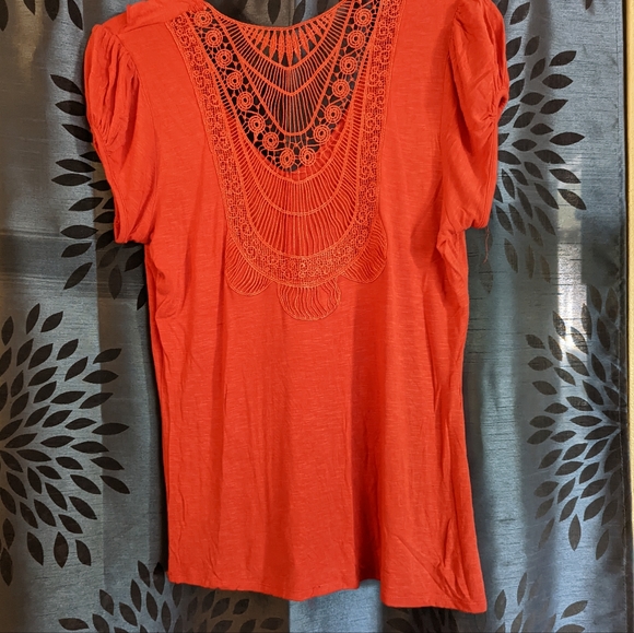 Coral Ruffle Top - Picture 2 of 2